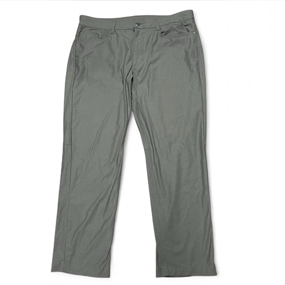 SwissTech Mens Pants Size 36x30L Stretch Straight Leg Outdoors Casual Grey/Green